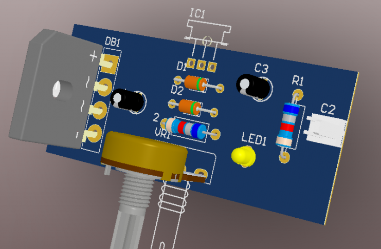 Mạch ổn áp một chiều có đầu ra thay đổi từ 1.5 – 37V đơn giản.