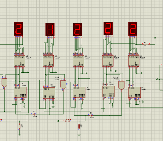 Mạch đồng hồ ic số 7490 và 74247